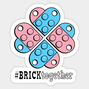 Brick Together Flower Power Trans Support Sticker